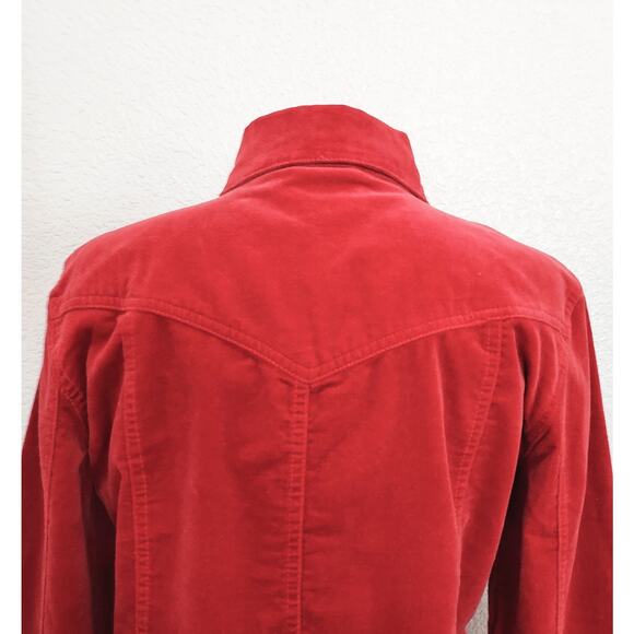 Newport News Red Ruched Zip Jacket Size L - Picture 8 of 12